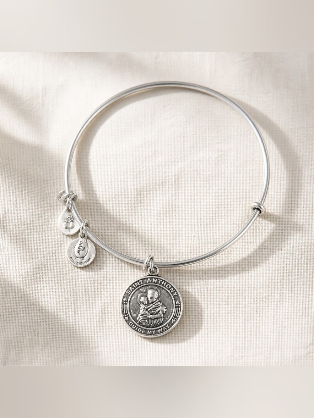 ALEX AND ANI Saint Anthony Charm Bracelet EUC